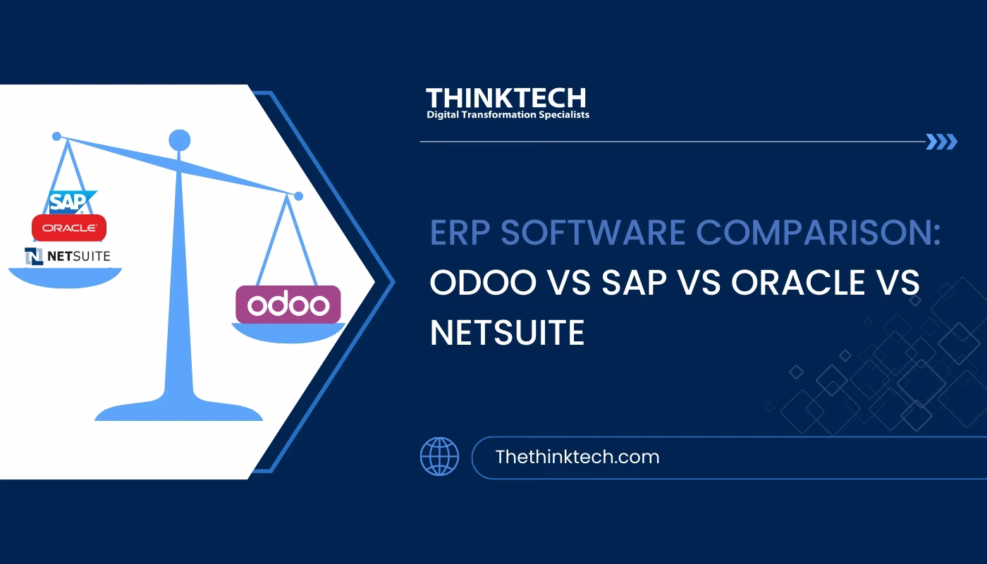 Odoo vs SAP vs Oracle vs NetSuite ERP comparison chart